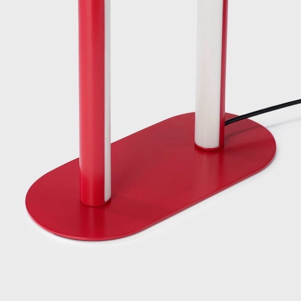 Solvinden dimmable Modern Red and White LED Floor Lamp from IKEA gorgeous - Picture 4 of 16